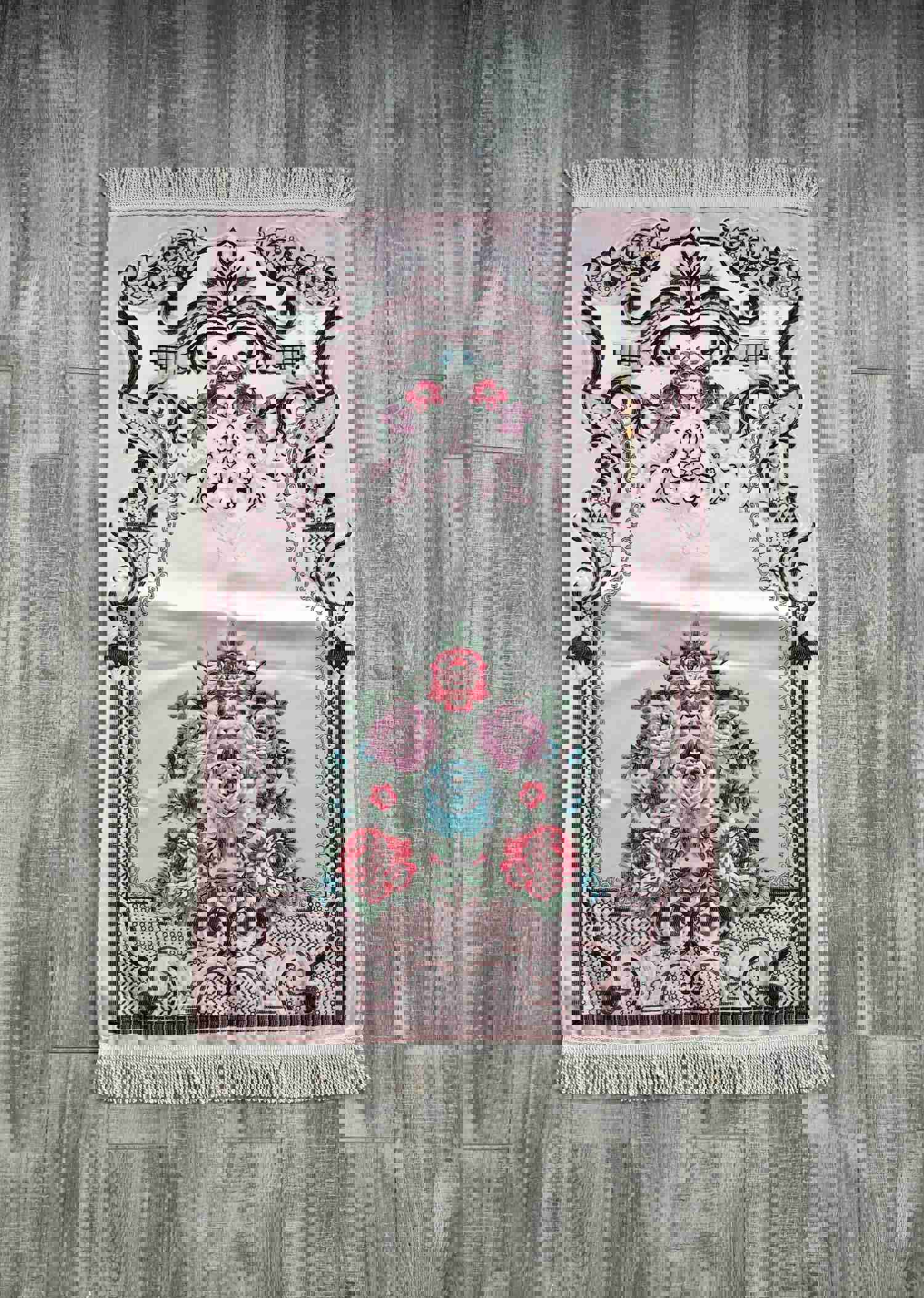 Lux Masjid Dimaukom Prayer Mat - Premium Janamaz with Tasbih, Wedding & Islamic Gift