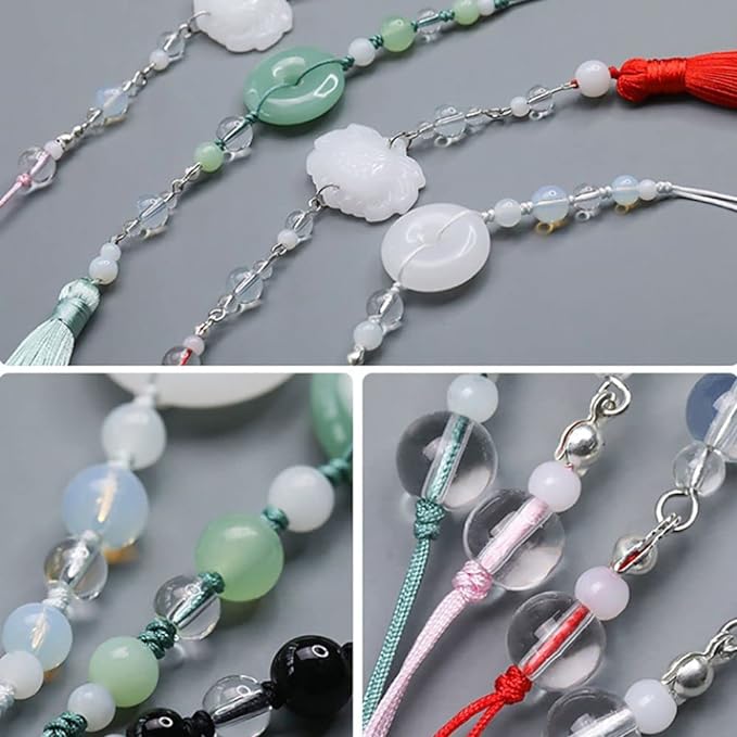Imitation Jade Lotus Pendant - Hanfu Tassel Waist Jewelry Accessory