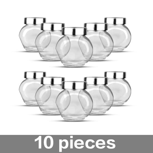 Glass Food Storage Jar with Stainless Steel Lid