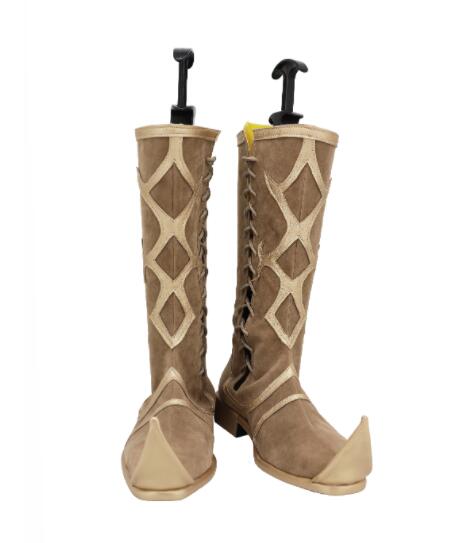 Movie Aladdin Cosplay Boots - Brown Leather Shoes for Prince Aladdin Costume