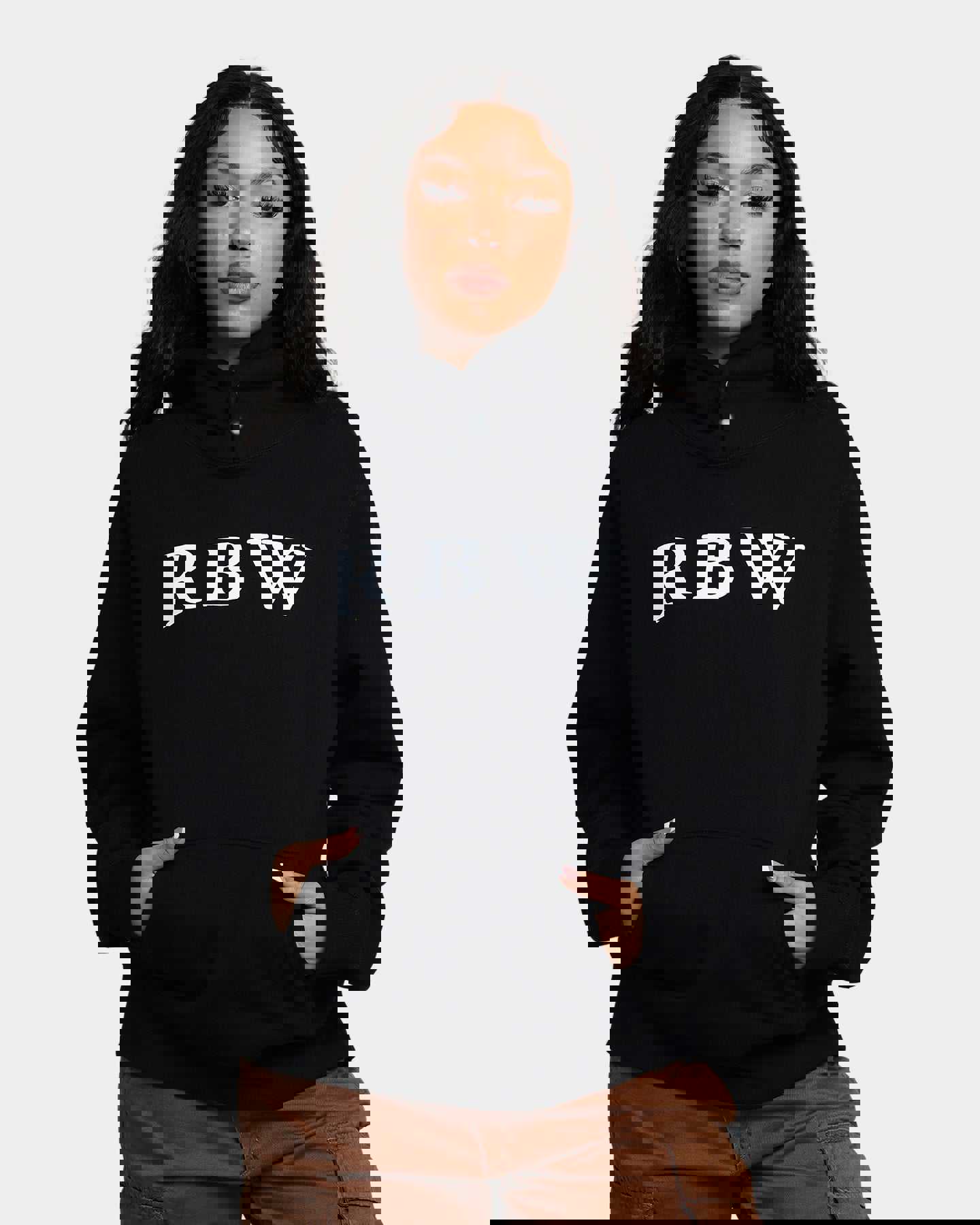 Raised By Wolves Initialism Snap Hoodie Black