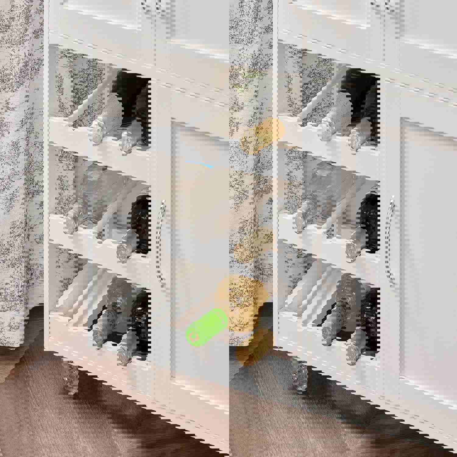 Kitchen Serving Trolley Cart with Doors and Drawers, FKW45-WN