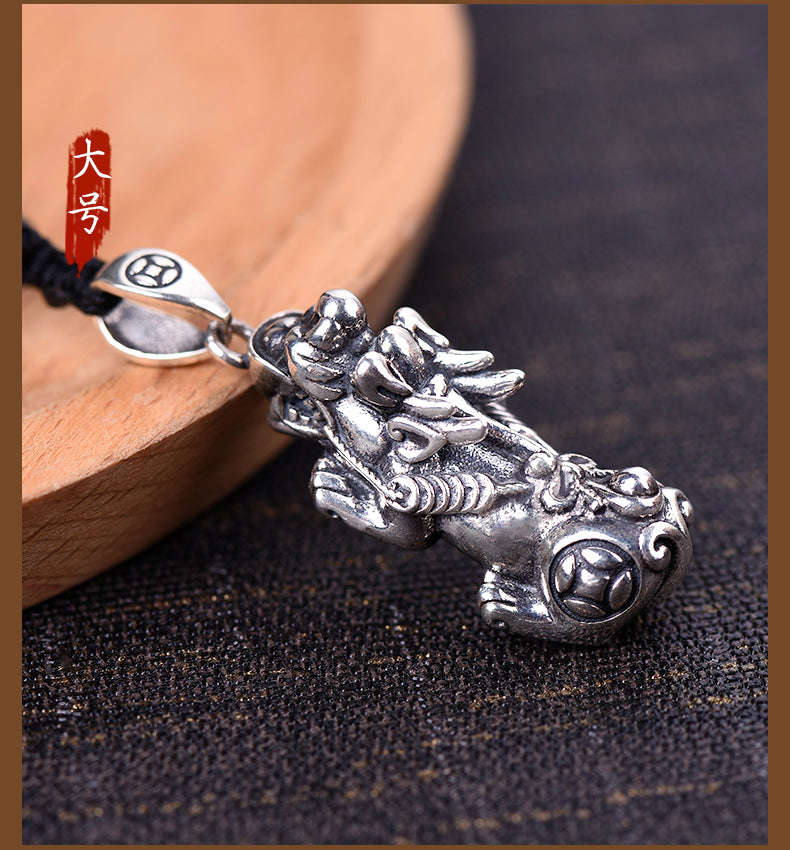 Kaiguang Silver Pi Xiu Pendant 925 Silver Unisex Necklace Pendant