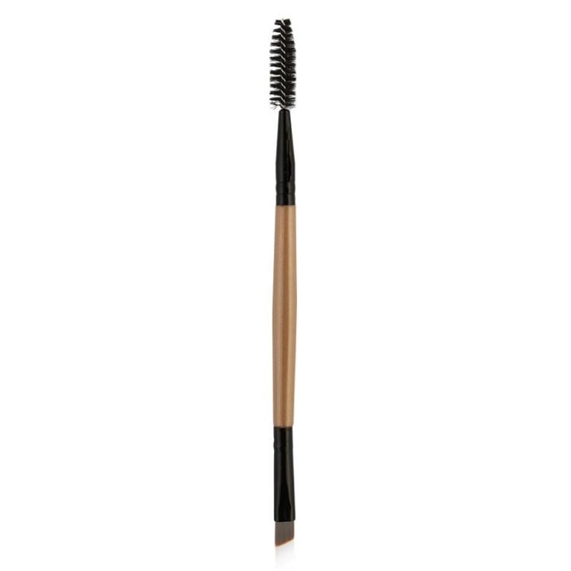 Pro Double Ended Eyebrow Eyelash Eyeliner Brushes - Beauty Makeup Tool with Single Liquid Eyeliner