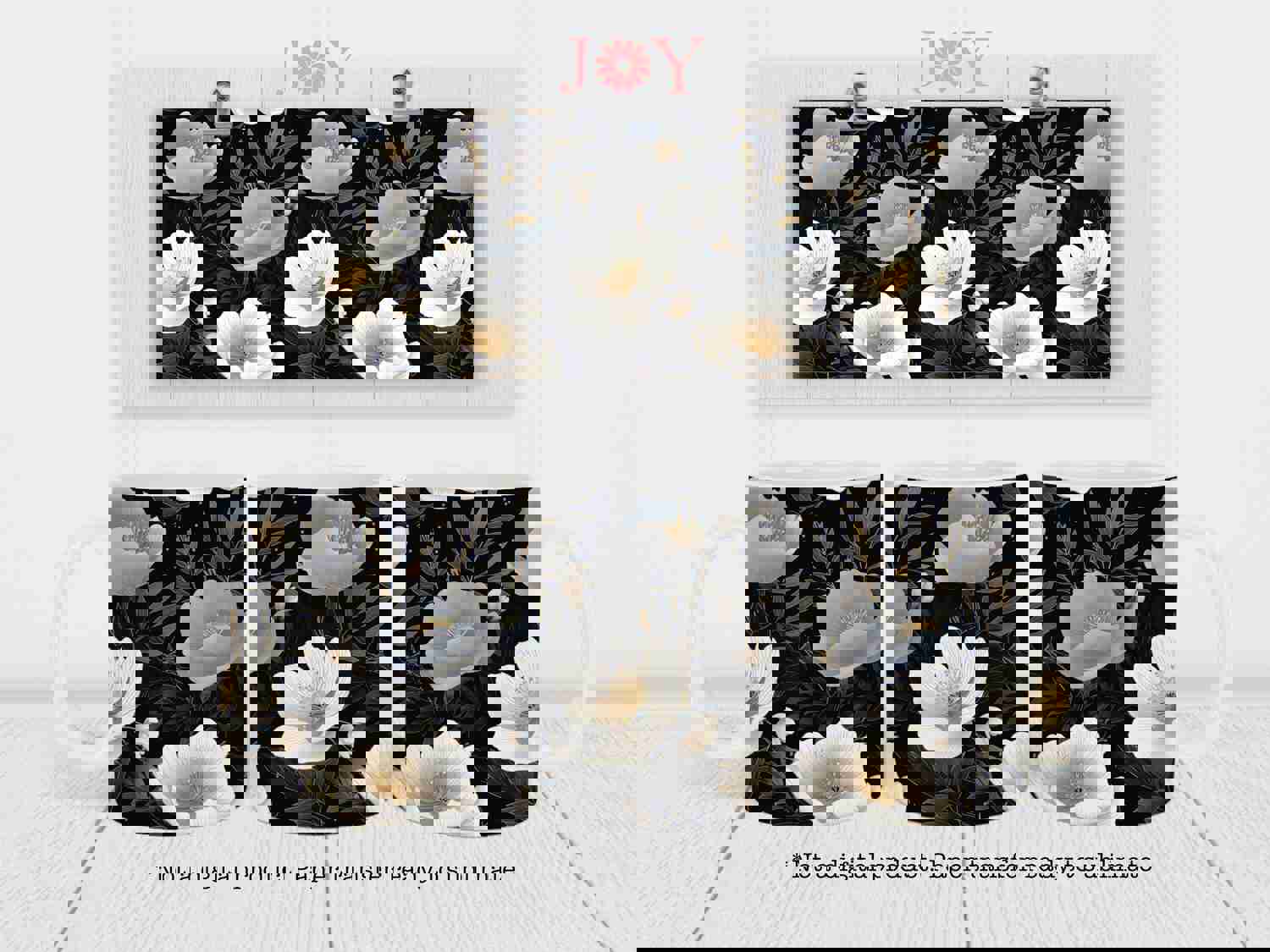 Sublimation Transfer for Mugs, Classy Flowers Printed Sheet Ready to Press, 11 oz 12 oz & 15 oz Cricut Mug Press Printed Design