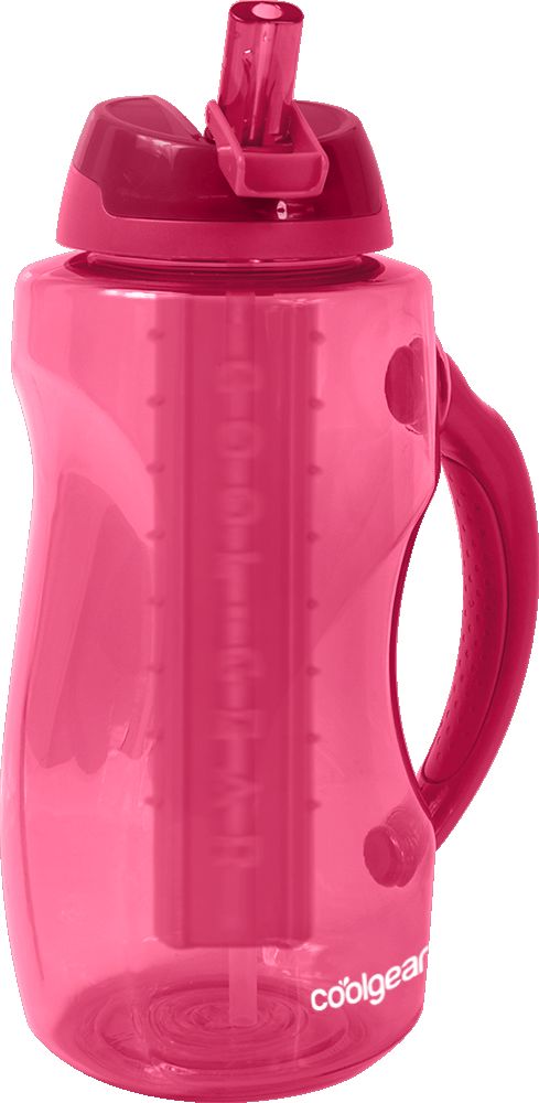 Cool Gear 4-Pack 64 oz Dual Wave Water Bottle with Freezer Stick | Large Capacity, Leakproof, Gym & Outdoor Use