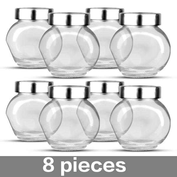Glass Food Storage Jar with Stainless Steel Lid