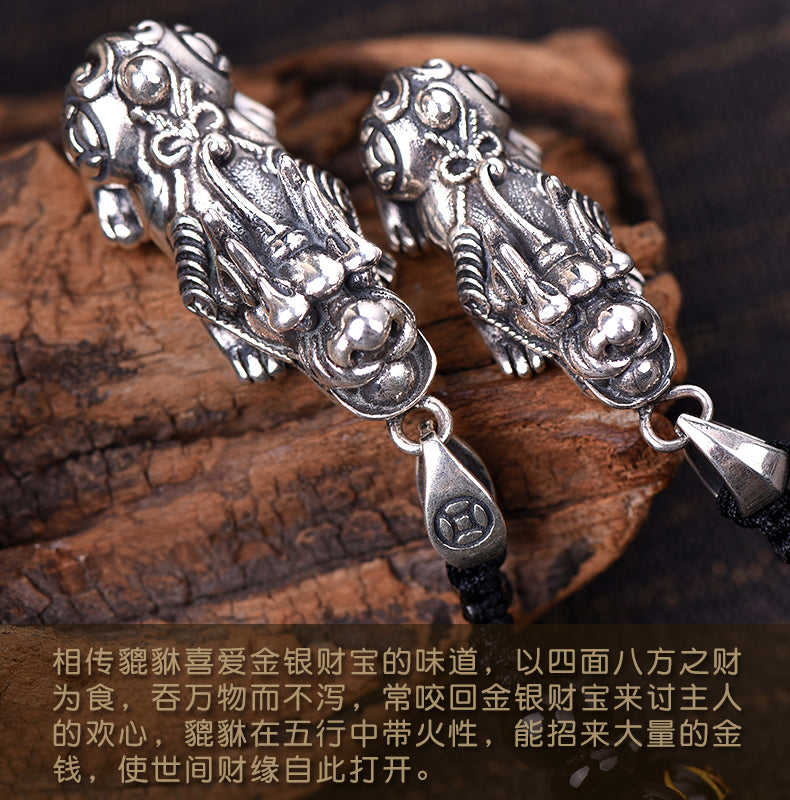 Kaiguang Silver Pi Xiu Pendant 925 Silver Unisex Necklace Pendant