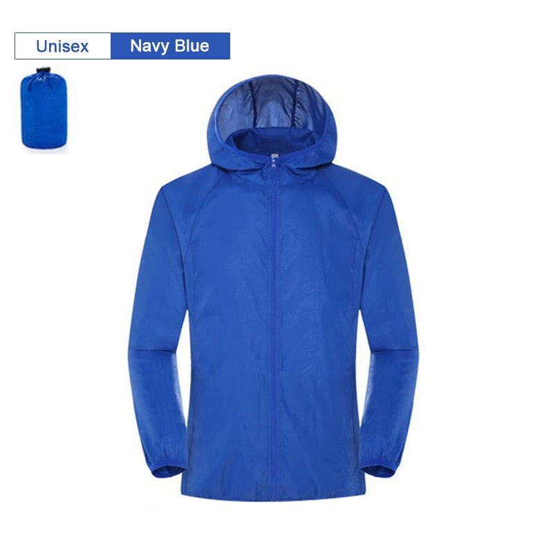Unisex Waterproof Hiking Jacket - Sun Protection & Windproof Outdoor Sports Coat