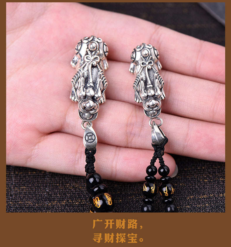 Kaiguang Silver Pi Xiu Pendant 925 Silver Unisex Necklace Pendant