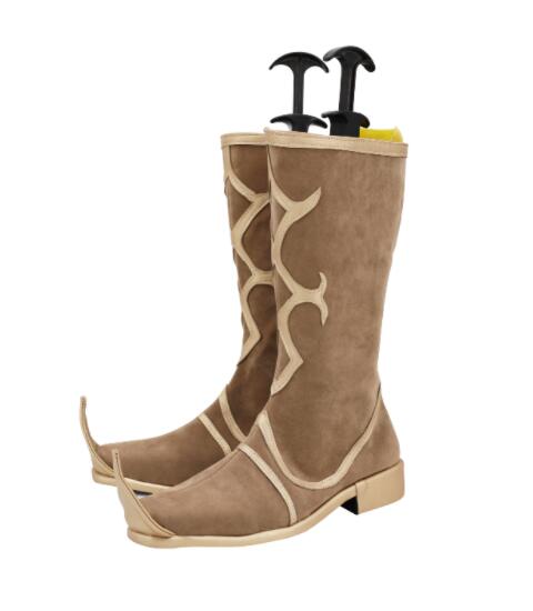 Movie Aladdin Cosplay Boots - Brown Leather Shoes for Prince Aladdin Costume