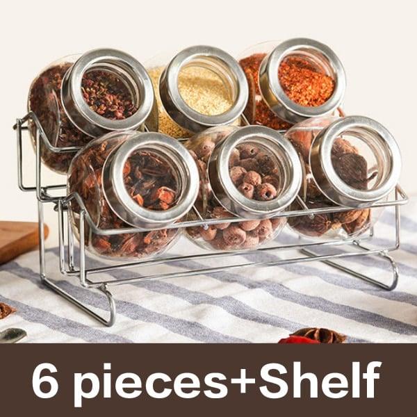 Glass Food Storage Jar with Stainless Steel Lid