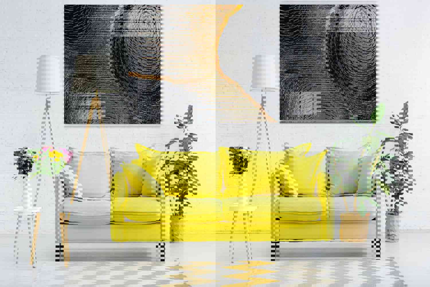 Abstract Gold and Black Wall Art - Modern Canvas Painting for Home Decor