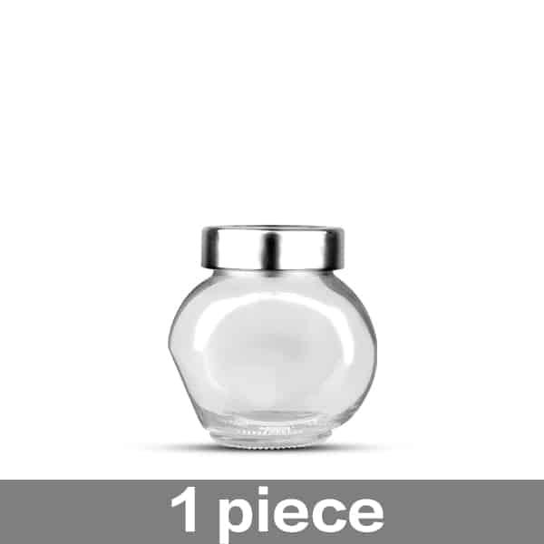 Glass Food Storage Jar with Stainless Steel Lid