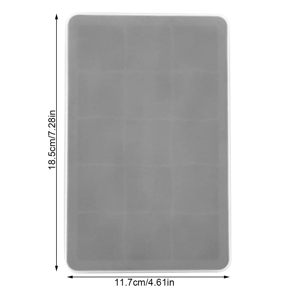Black Grade Silicone 15-grid Jumbo Ice Cube Tray Mold - Non-toxic & Durable