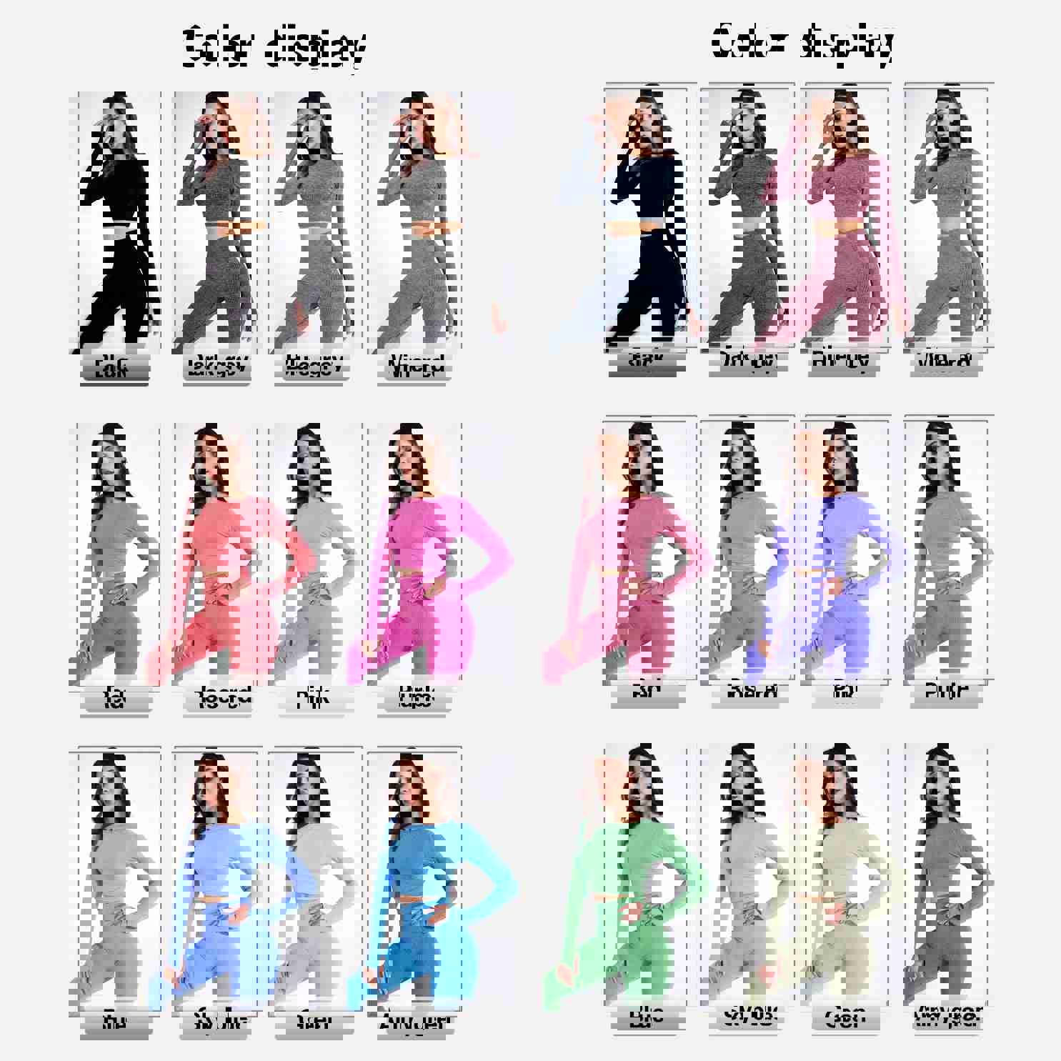 Women's Seamless Yoga Workout Clothing Set - 5PCS Gym Fitness Sportswear