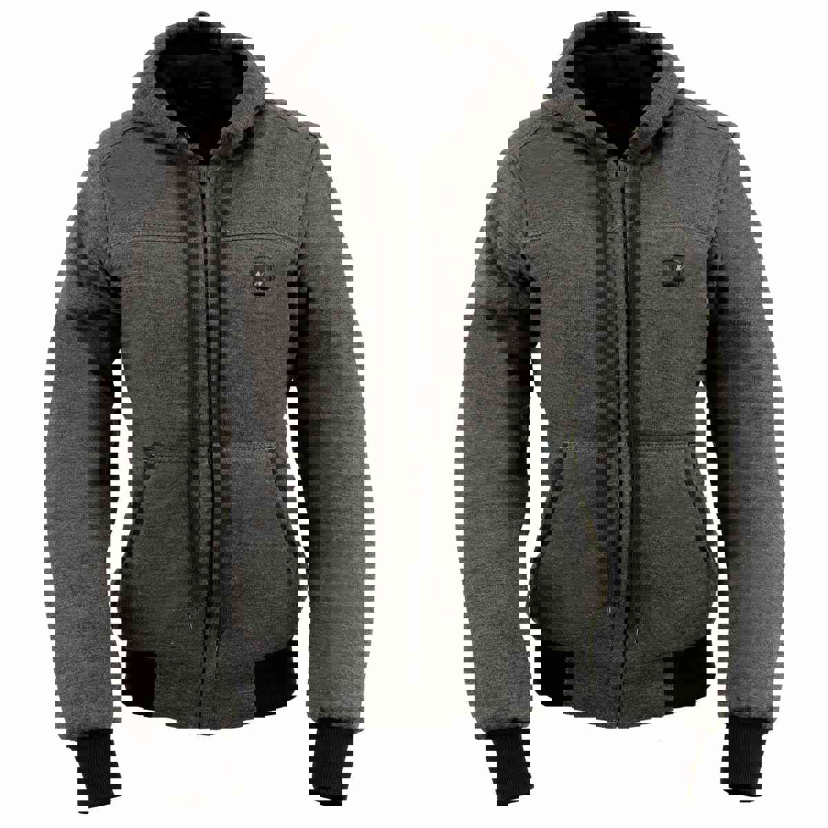 Nexgen Heat MPL2713SET Women's Grey Heated Hoodie Jacket with Battery Pack for Outdoor Activities