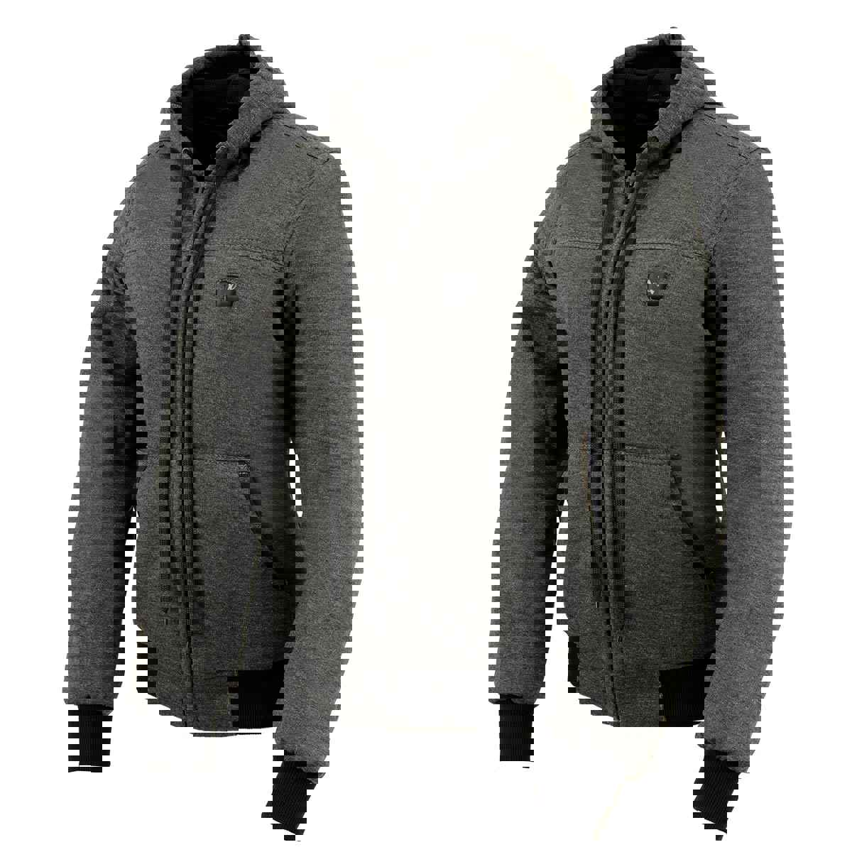 Nexgen Heat MPL2713SET Women's Grey Heated Hoodie Jacket with Battery Pack for Outdoor Activities