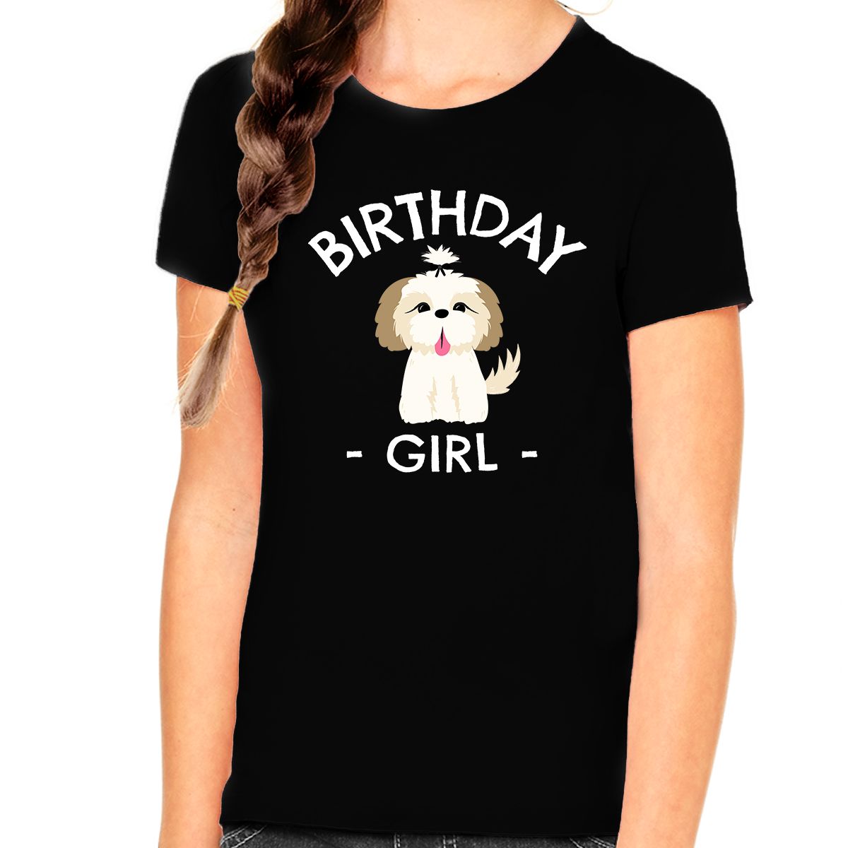 Cute Dog Birthday Shirt for Girls - Birthday Girl Gift