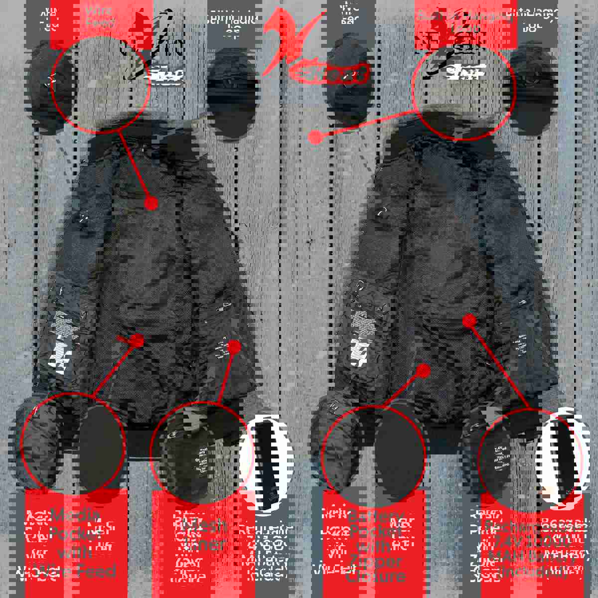 Nexgen Heat MPL2713SET Women's Grey Heated Hoodie Jacket with Battery Pack for Outdoor Activities