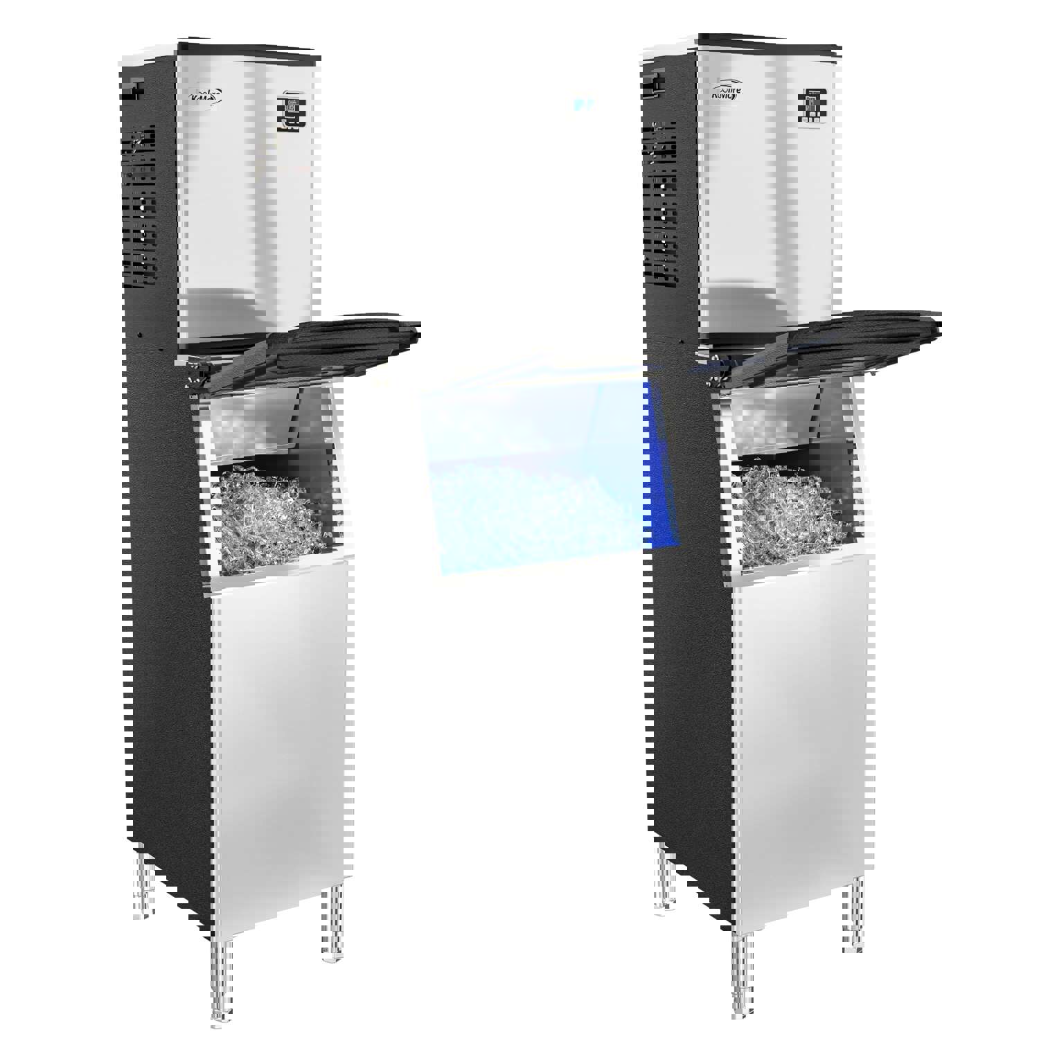 KoolMore CIM-400 25 in. Stainless-Steel Commercial Ice Maker with Full Cube Production, 420 Lbs/24h