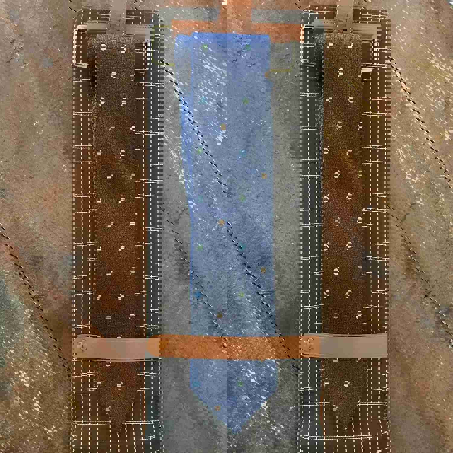 Vintage Leather Travel Tie Case - Caramel Brown, Gift for Him, Fathers Day, Traveler