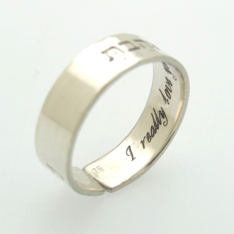 Poesie Ring - Personalized Sterling Silver Women's Birthday Gift