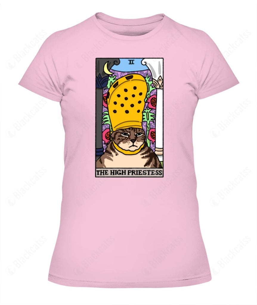 The High Priestess Crocs Cat Meme Tarot Graphic T-Shirt