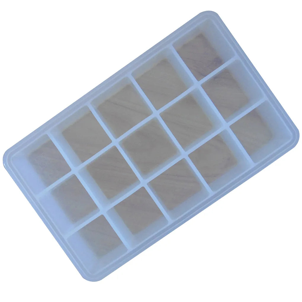 Black Grade Silicone 15-grid Jumbo Ice Cube Tray Mold - Non-toxic & Durable