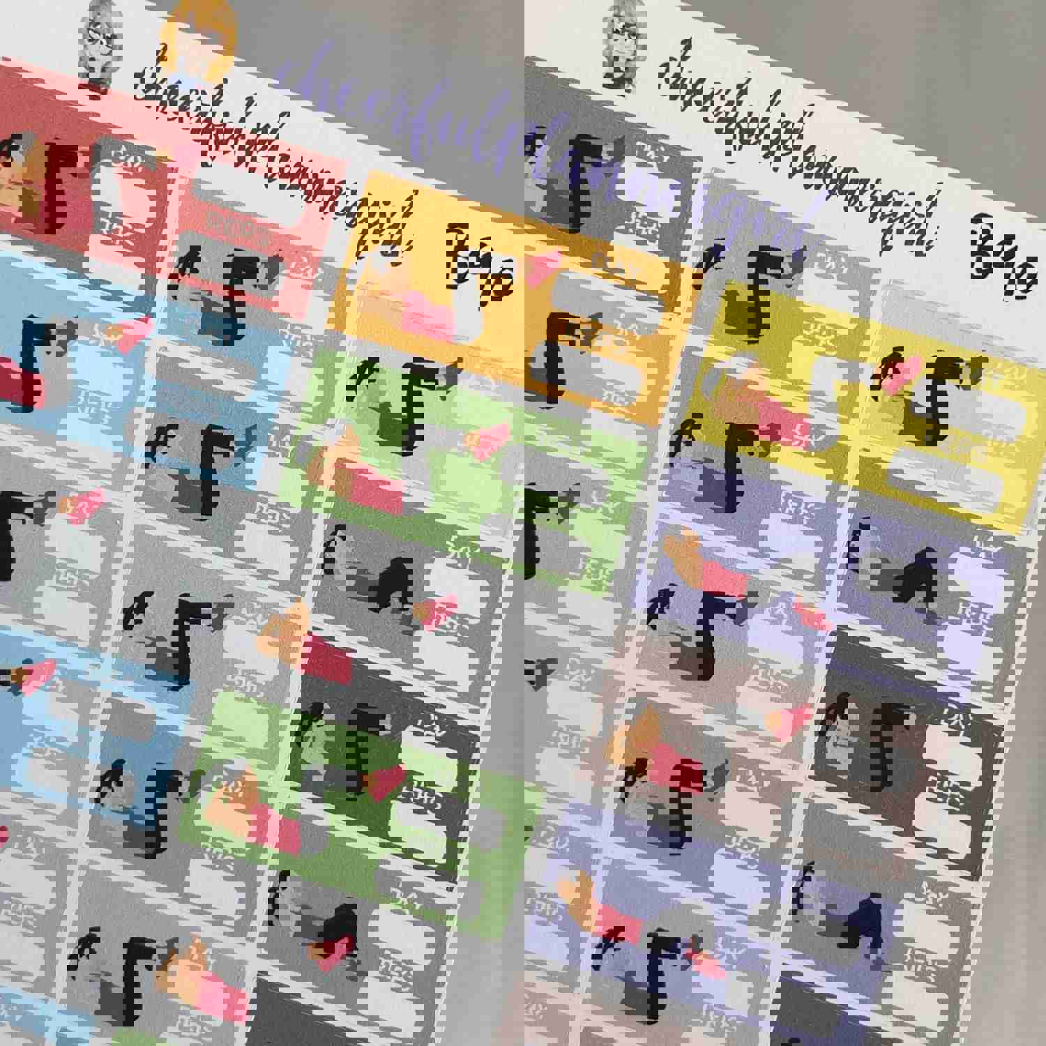 Mini Fitness Ab Crunches Exercise Tracker Planner Stickers