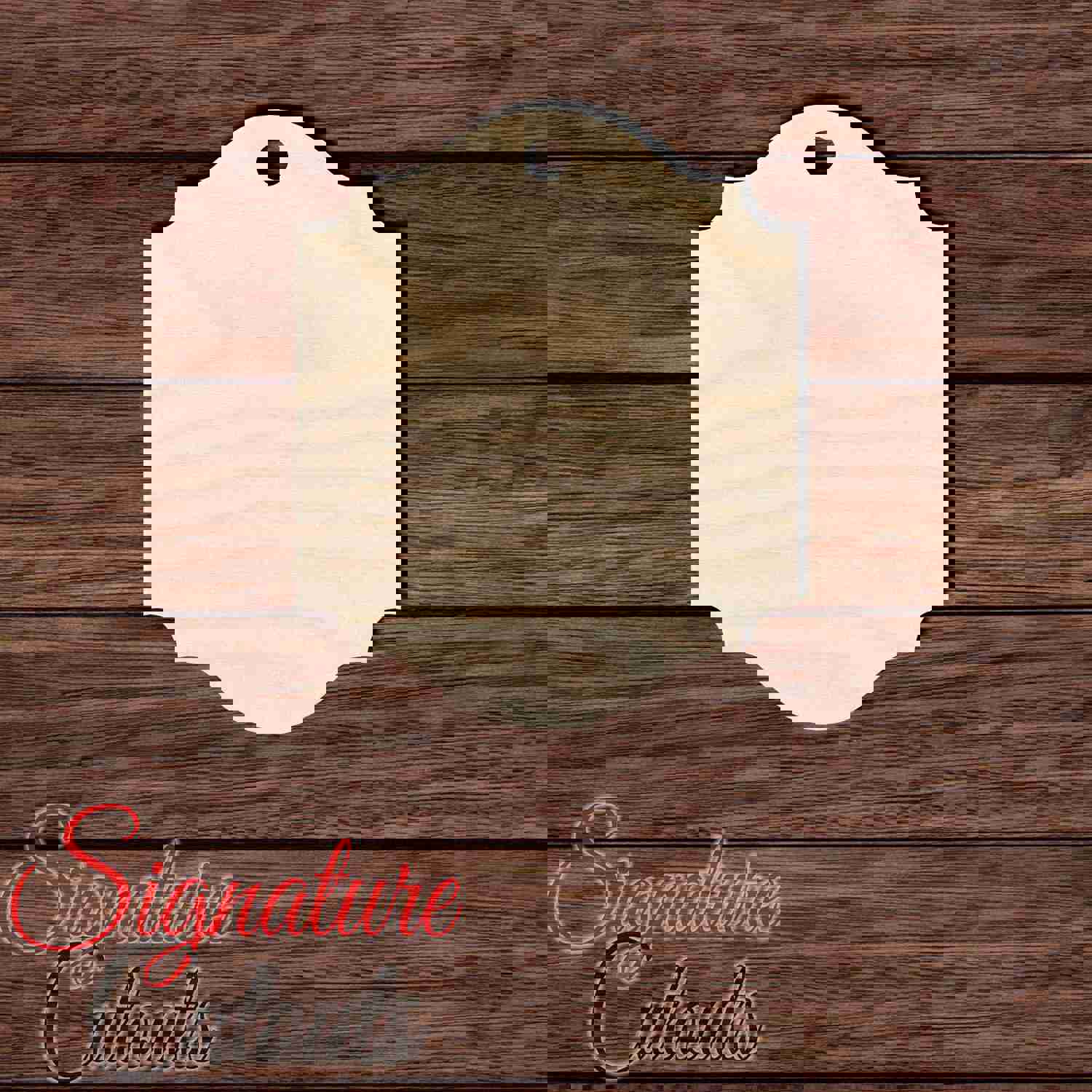 Wooden Gift Tag 024 Shape Cutout for DIY Crafting