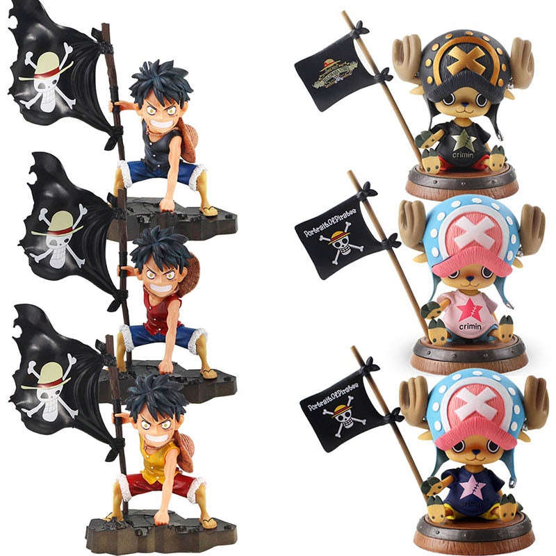 6 Styles Anime One Piece Monkey D Luffy & Tony Tony Chopper PVC Action Figure Collectible Model Toy Doll