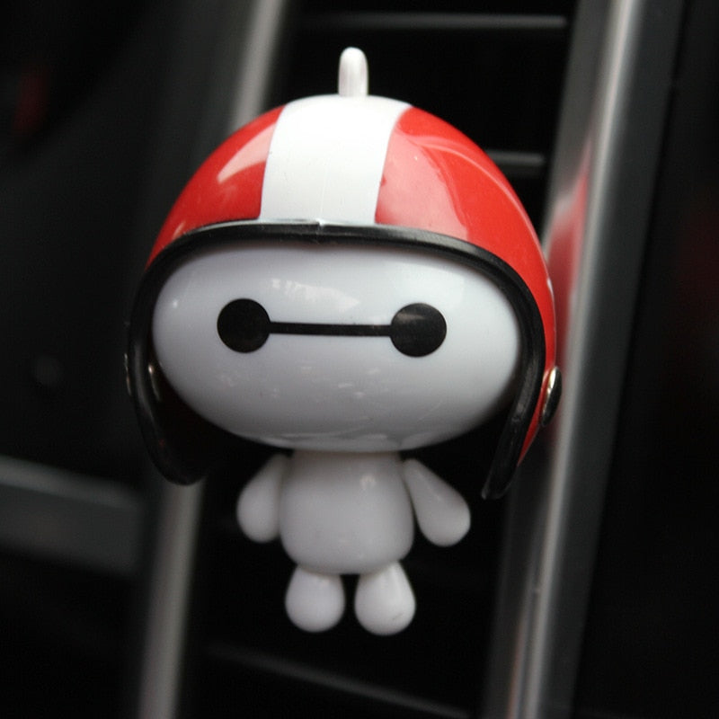 Helmet Baymax Car Vents Perfume Clip Air Freshener - Automobile Interior Fragrance Decoration
