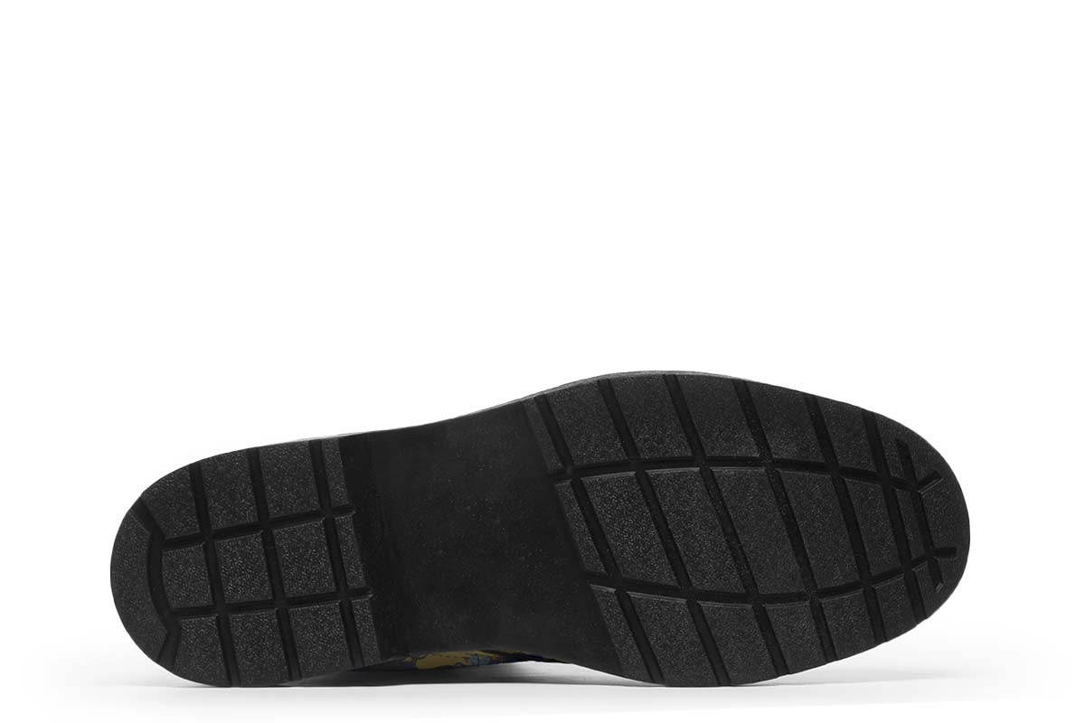 Floral Chemistry Vegan Boots - Custom Printed, Handcrafted