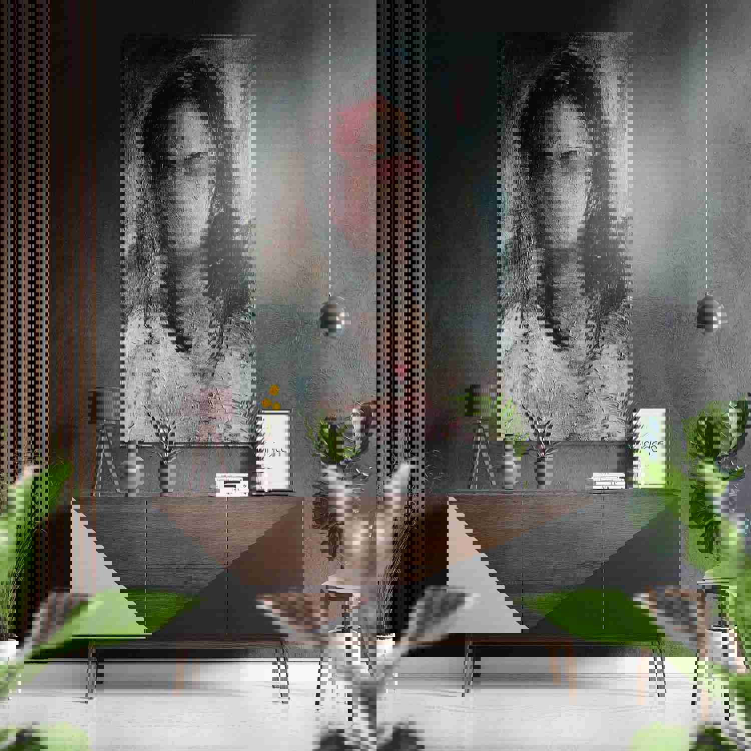 Speechless Face Brushed Aluminium Dibond Wall Art