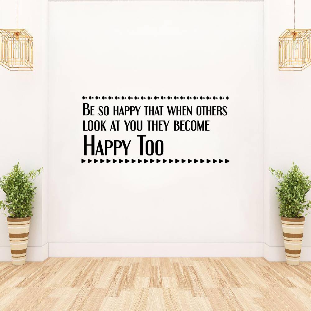 Positive Quotes Vinyl Wall Sticker - Customizable Color Life Mantra Decal