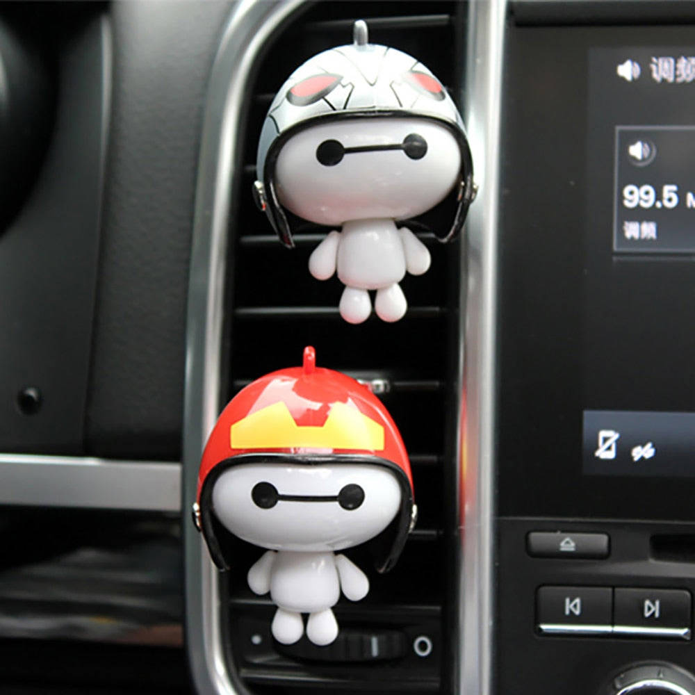 Helmet Baymax Car Vents Perfume Clip Air Freshener - Automobile Interior Fragrance Decoration