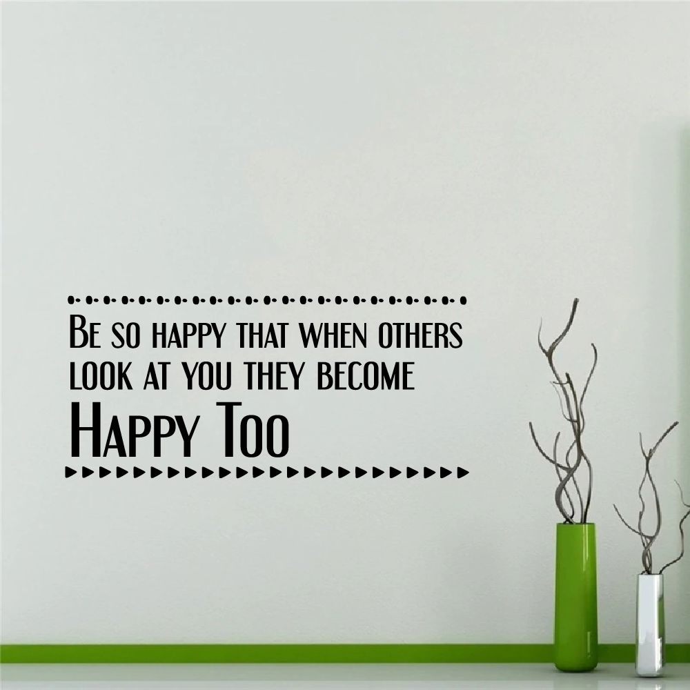 Positive Quotes Vinyl Wall Sticker - Customizable Color Life Mantra Decal