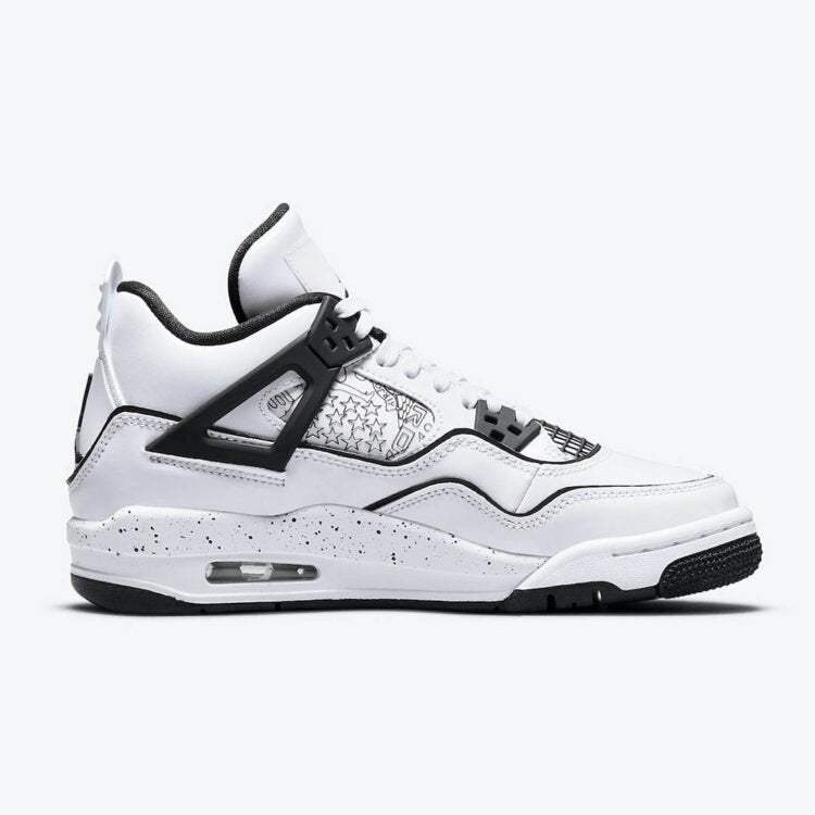 Air Jordan 4 Retro GS DIY DC4101-100 Customizable Sneakers