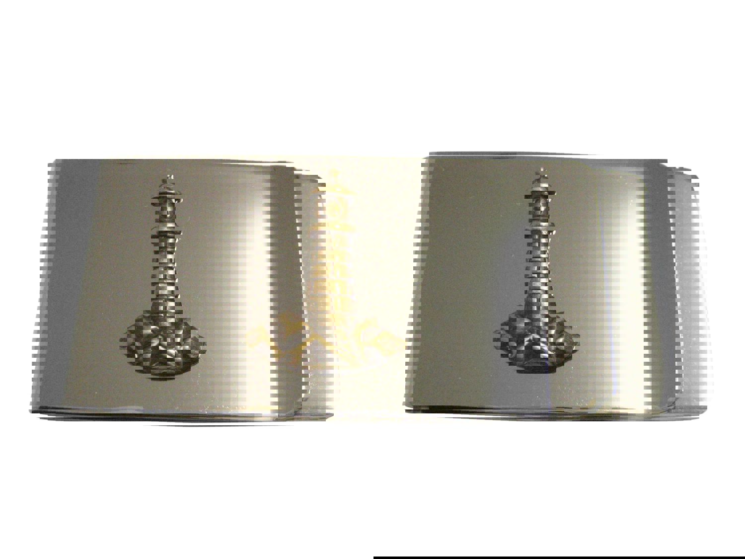 Brass Toned Nautical Light House Pendant Money Clip