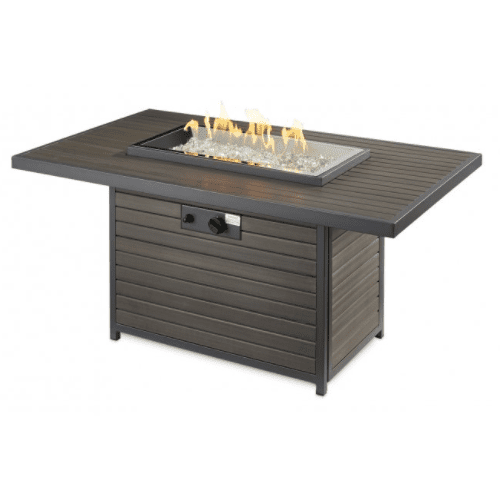 Outdoor Greatroom Company Brooks Rectangular Gas Fire Pit Table