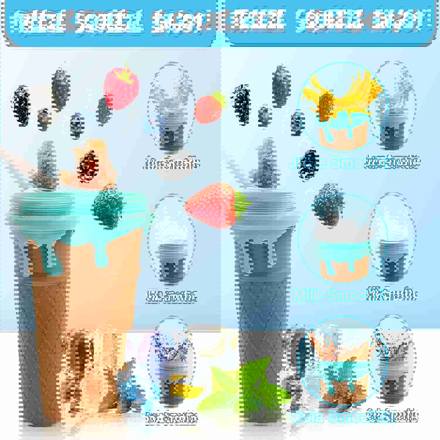 500ml Large Capacity Slushy Cup - Quick-Frozen Smoothie Maker for Summer Drinks