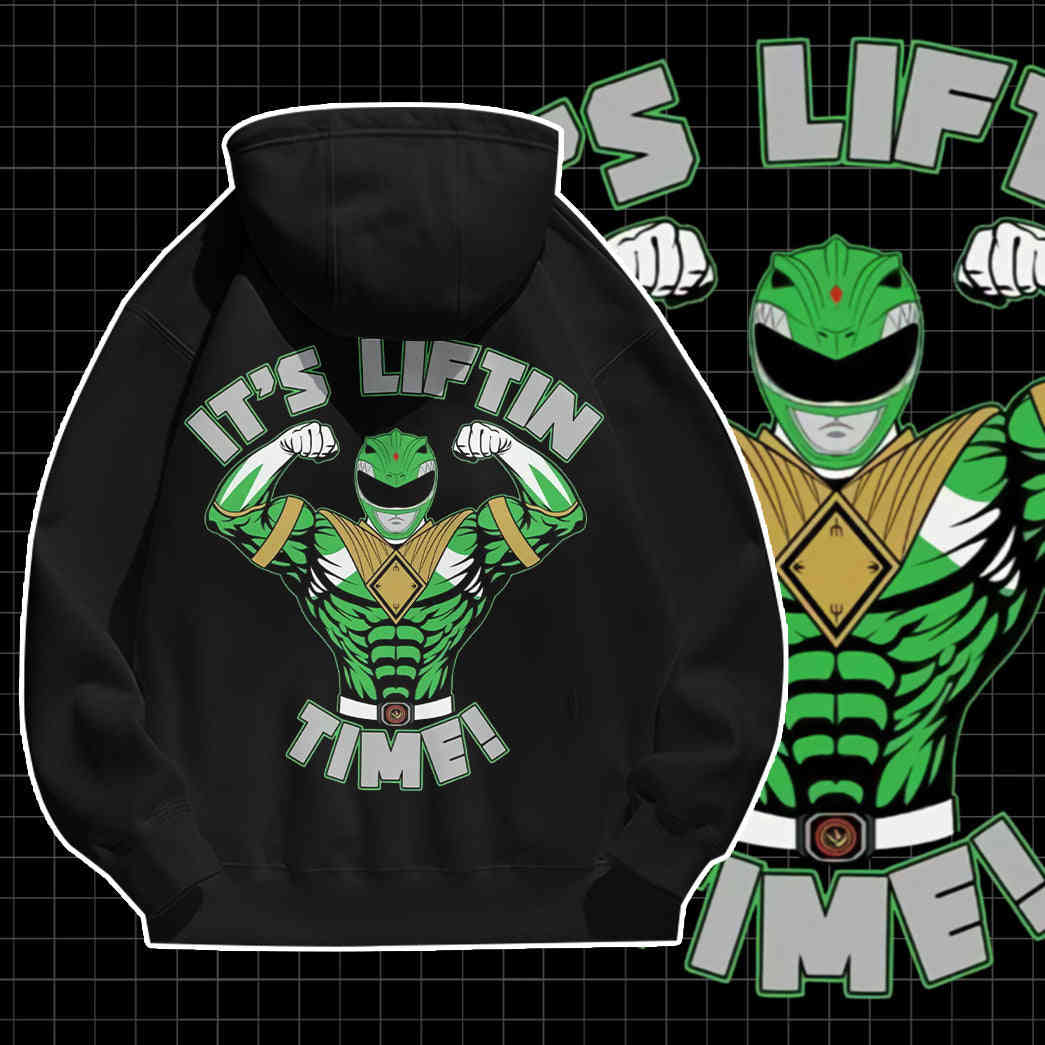 Green Ranger Its Lifting Time Gym Custom Graphic Apparel