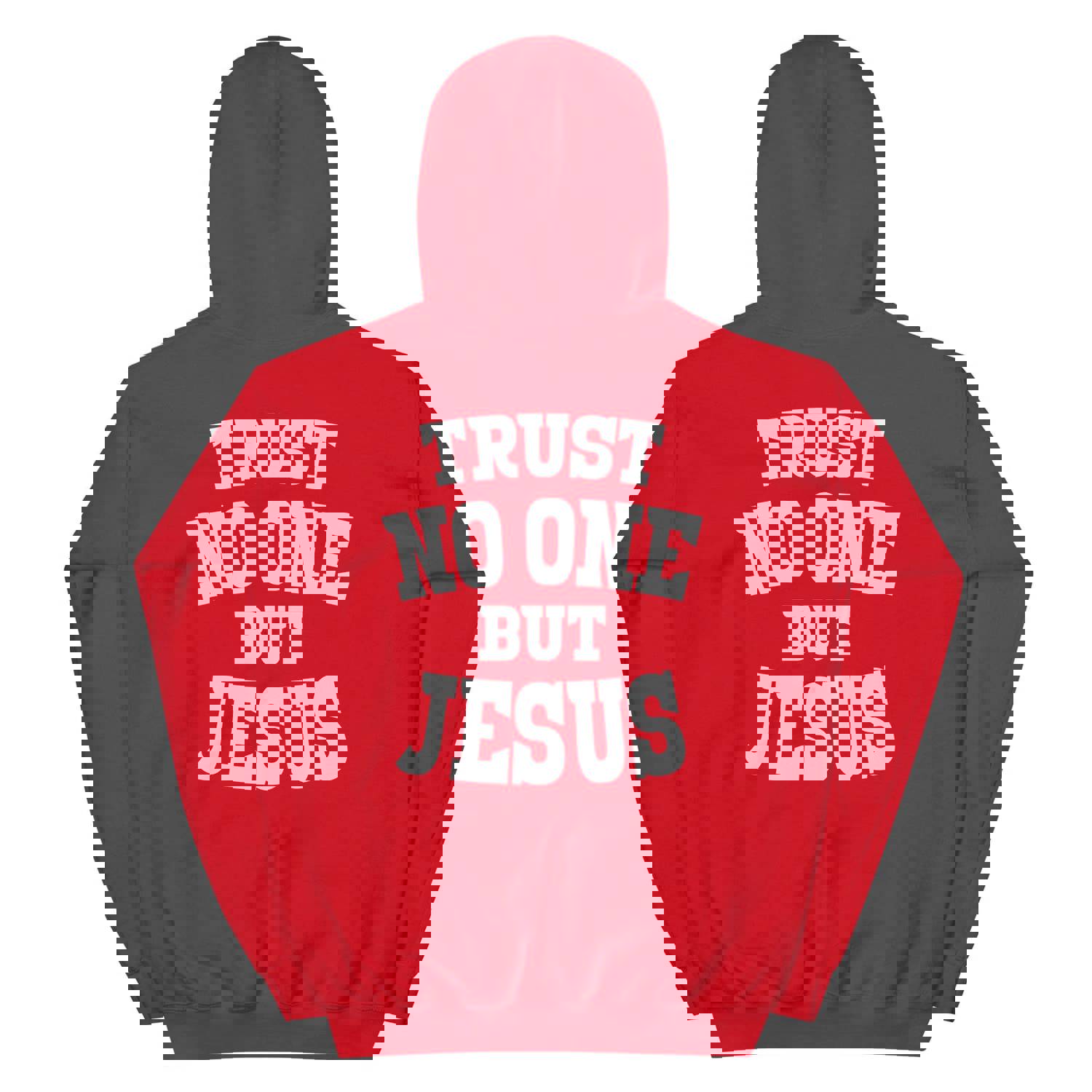 F&H Christian Cross Trust No One But Jesus Two Sided Women's Hoodie