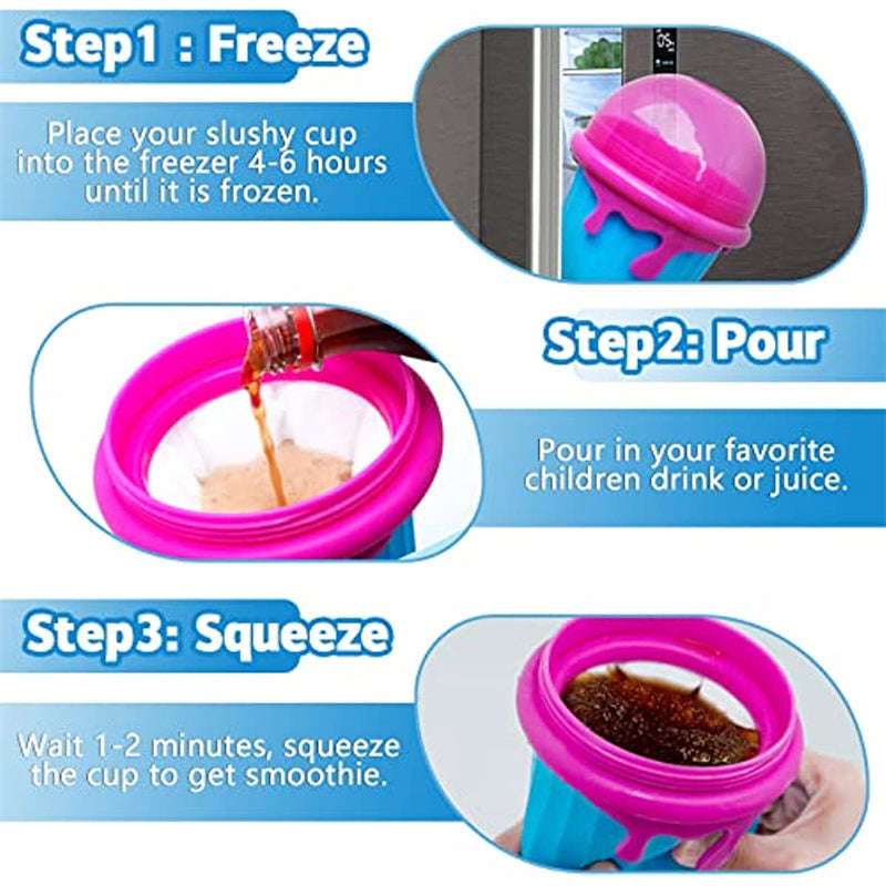 500ml Large Capacity Slushy Cup - Quick-Frozen Smoothie Maker for Summer Drinks