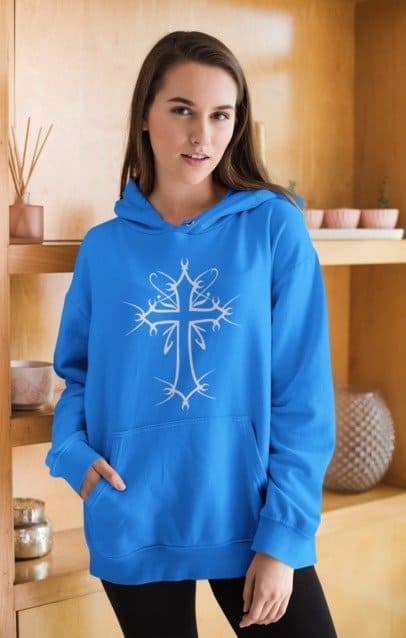 F&H Christian Cross Trust No One But Jesus Two Sided Women's Hoodie
