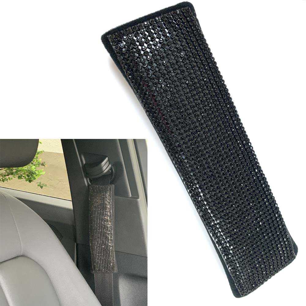Bling Car Seat Belt Shoulder Crystal Pad Cover - Stylish & Comfortable Interior Cushion Accessory for SUV
