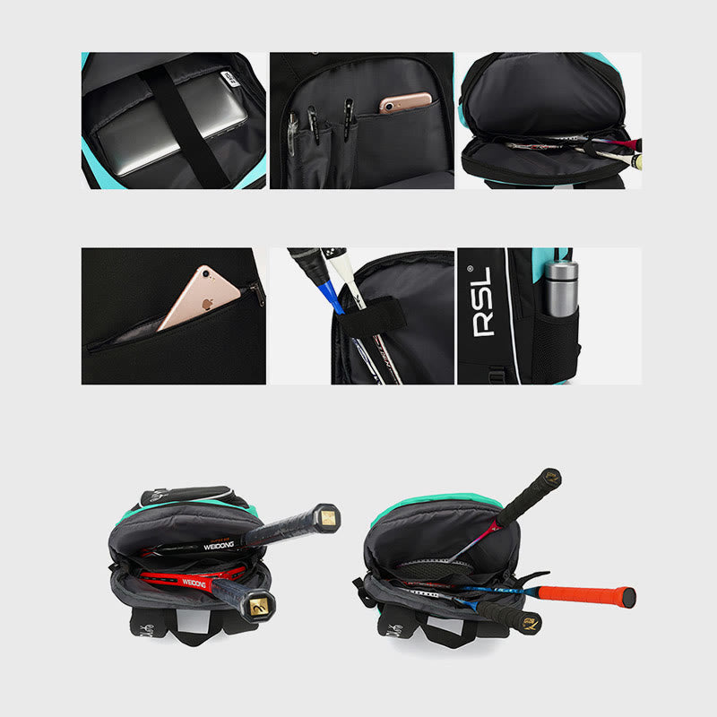 Multi-Functional Badminton Racket Backpack - Large Capacity Sports Bag