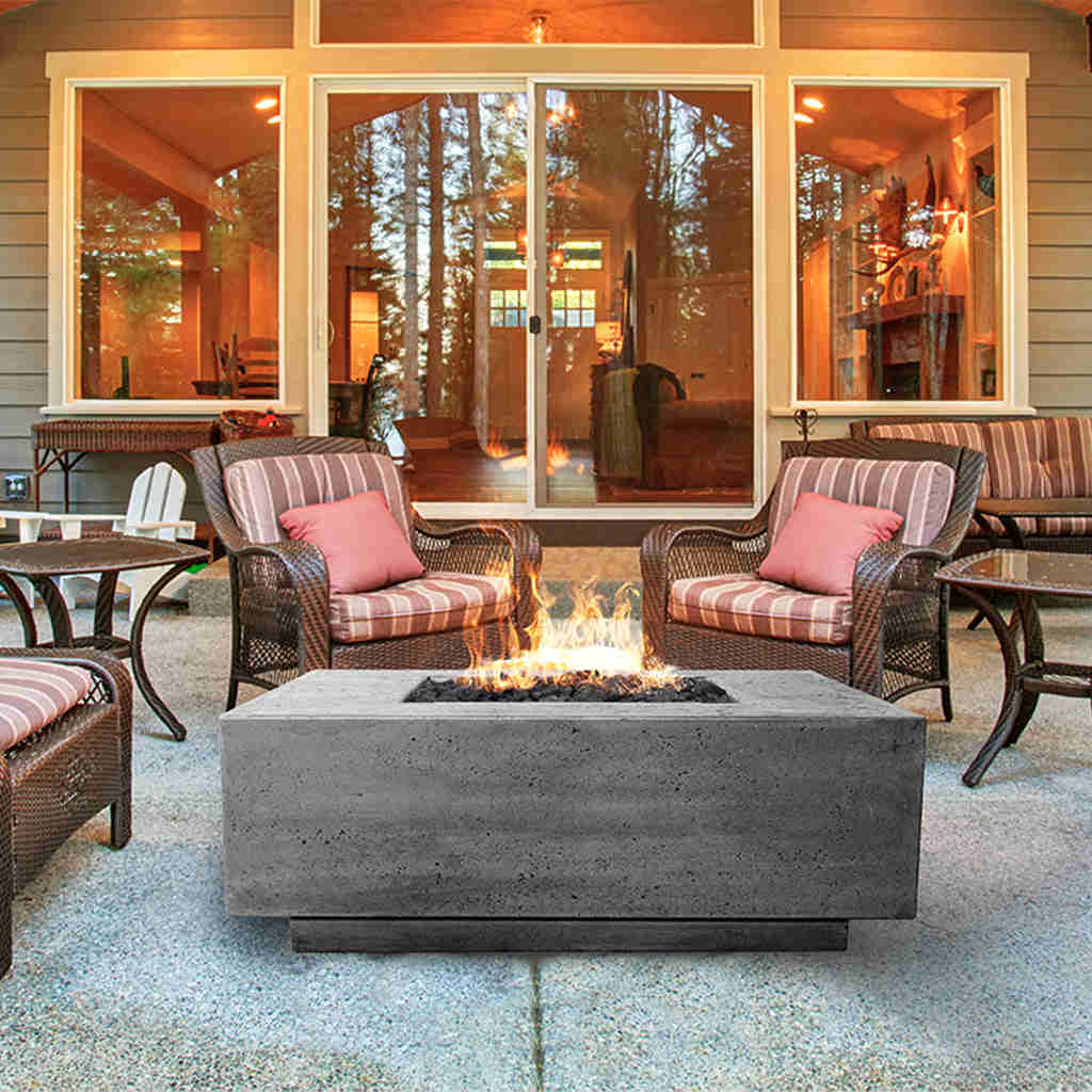 Tavola 3 Fire Table - Outdoor Gas Fire Pit with Lava Rocks