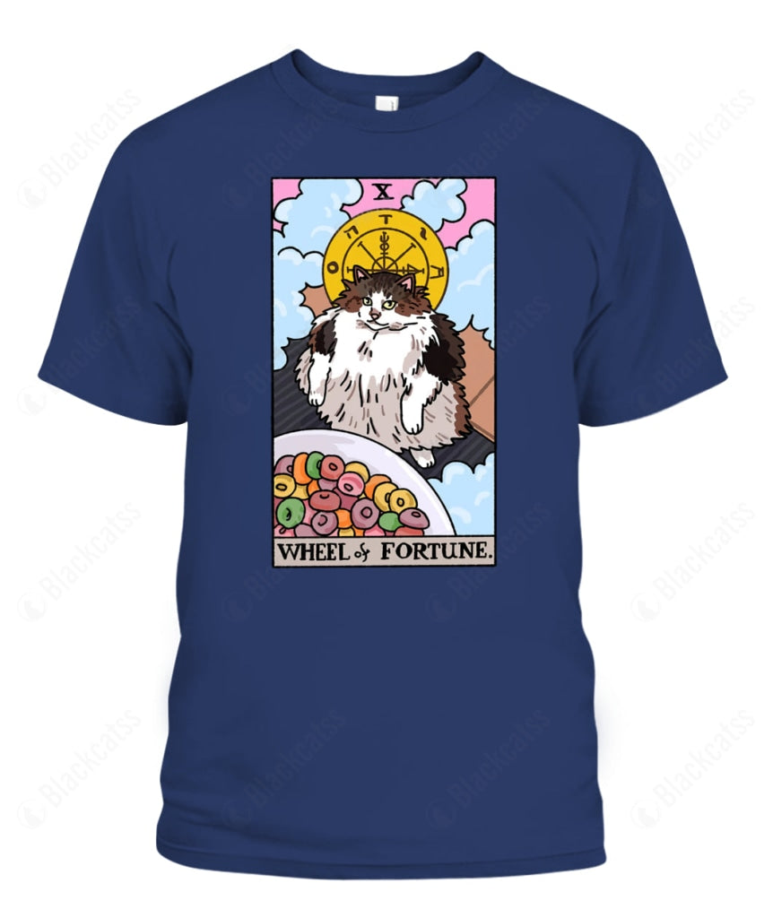 Wheel of Fortune Tarot Cat Graphic T-Shirt